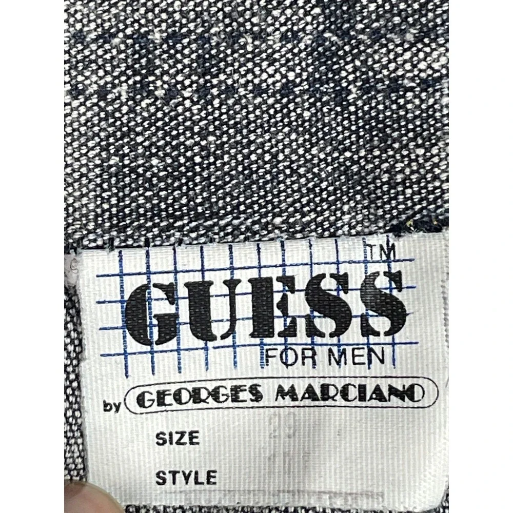 Vintage Guess for Men Georges Marciano Gray High Waist Button Fly Jeans 29